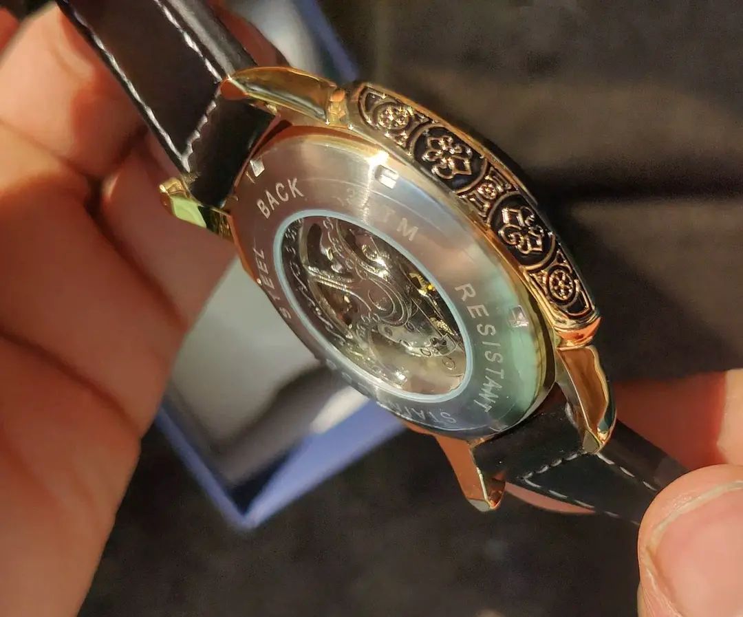 Montre Vintage Méquanique Automatique Doré - undefined - Thumbnail 7