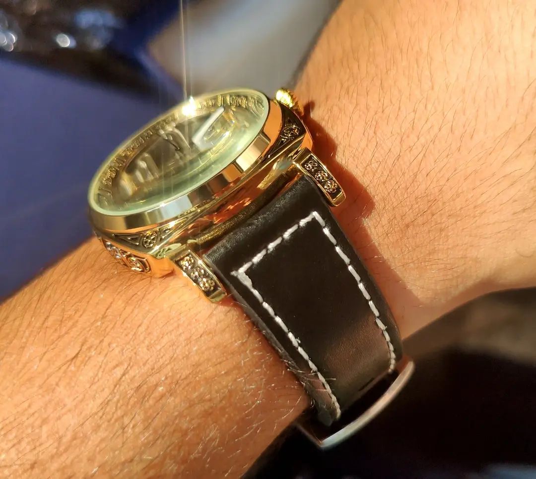 Montre Vintage Méquanique Automatique Doré - undefined - Thumbnail 5