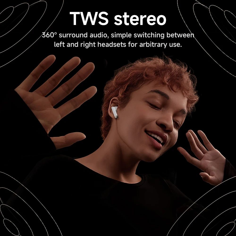 HOCO EQ2 True Wireless Bluetooth 5.3 Earbuds Touch Control Stereo In-Ear Headphones Built-In Microphone Sports Compatible - Image 5