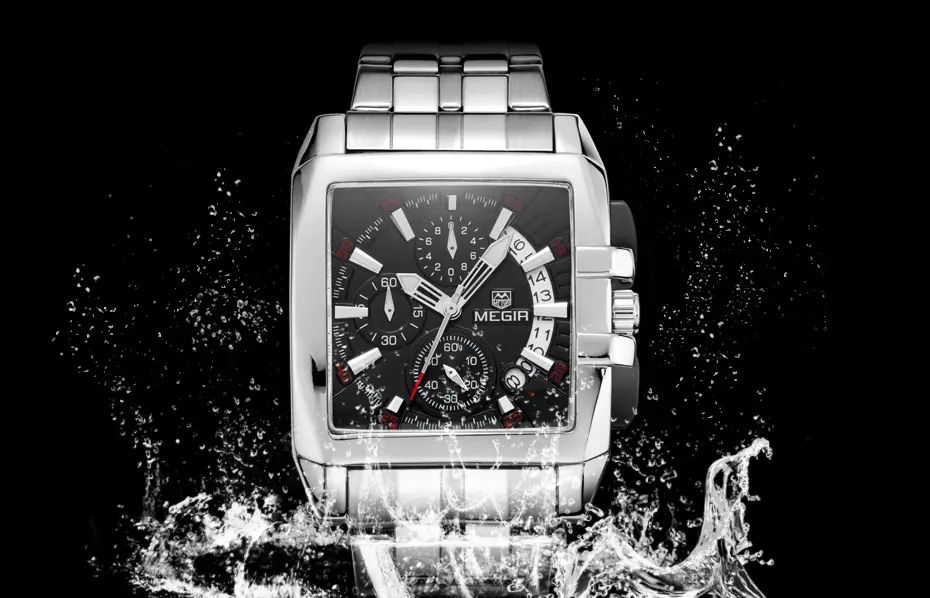 MEGIR ACIER ARGENT RECTANGULAIR CLASSIQUE - undefined - Thumbnail 5