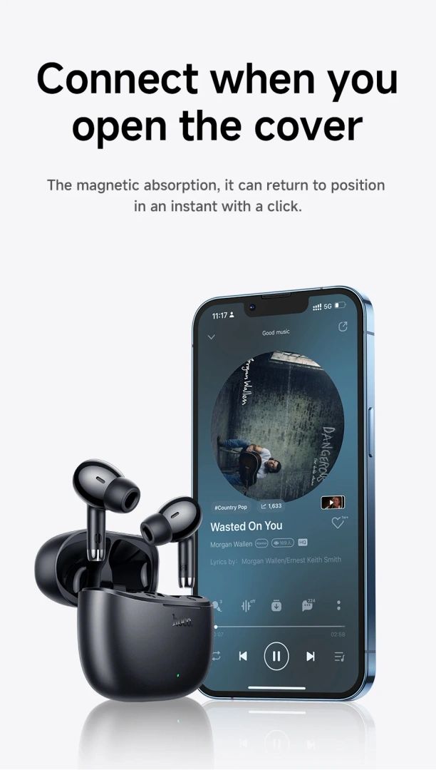 HOCO EQ2 True Wireless Bluetooth 5.3 Earbuds Touch Control Stereo In-Ear Headphones Built-In Microphone Sports Compatible - Image 15