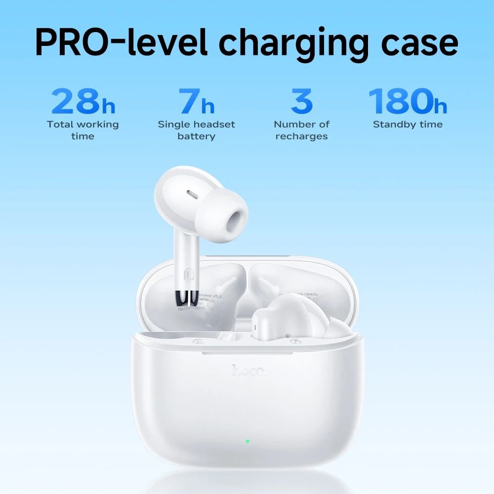 HOCO EQ2 True Wireless Bluetooth 5.3 Earbuds Touch Control Stereo In-Ear Headphones Built-In Microphone Sports Compatible - Image 3