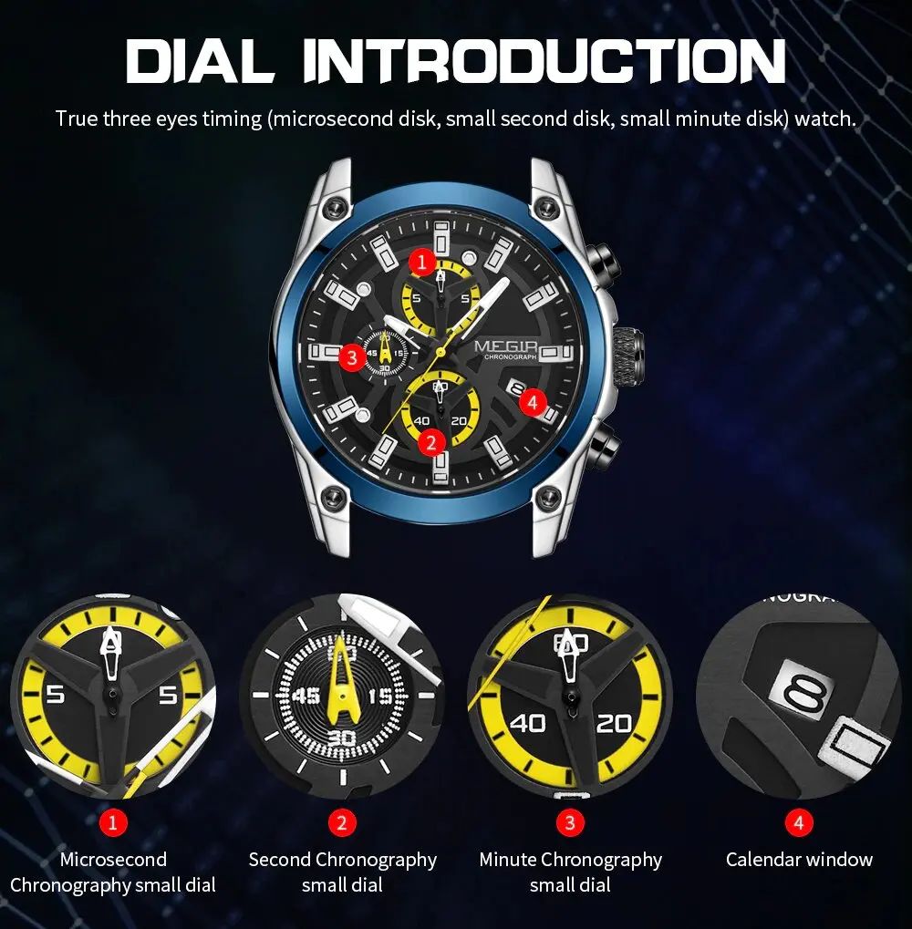 MEGIR Blue Jaune Sport - undefined - Thumbnail 5