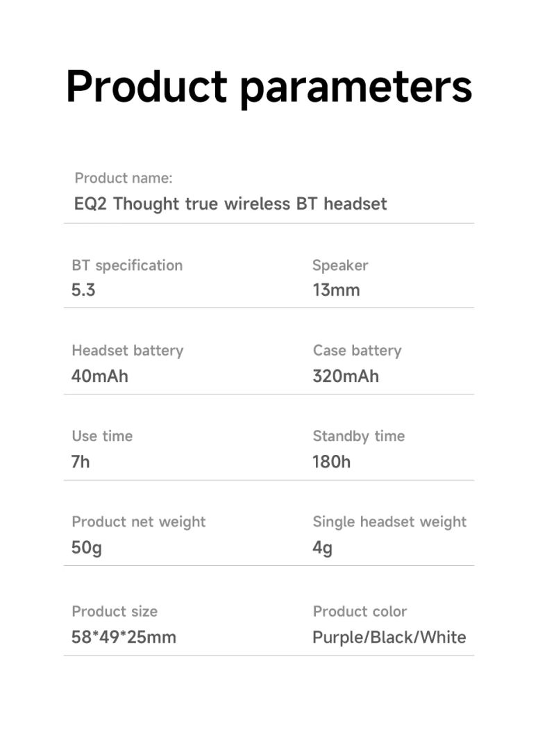 HOCO EQ2 True Wireless Bluetooth 5.3 Earbuds Touch Control Stereo In-Ear Headphones Built-In Microphone Sports Compatible - Image 18
