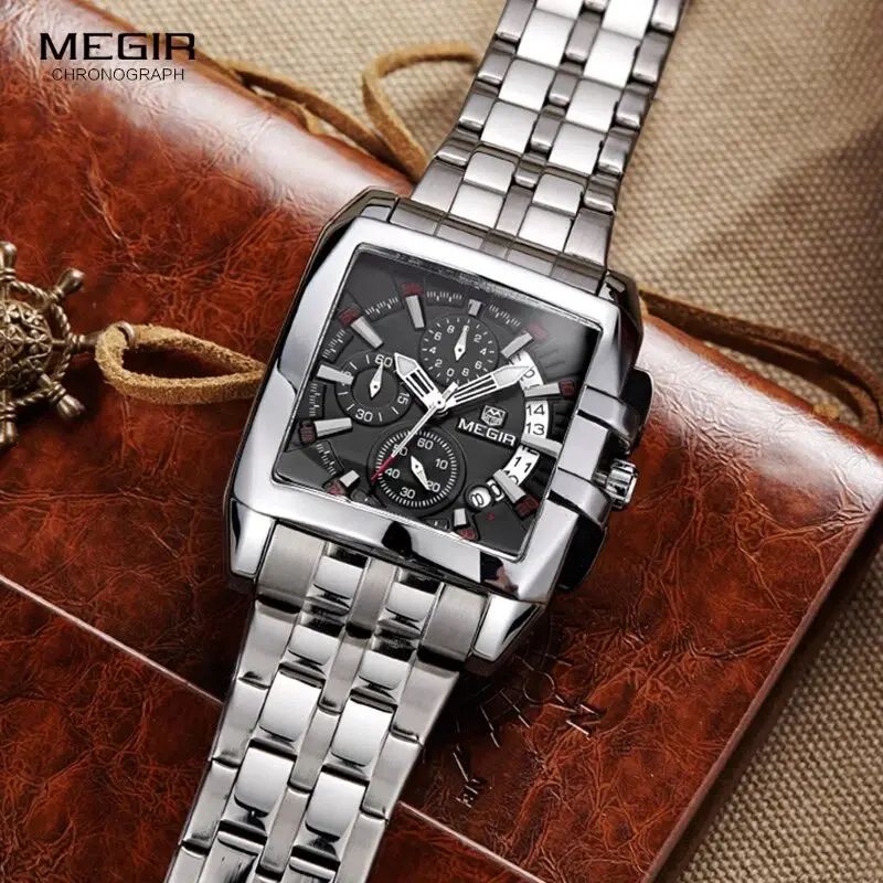 MEGIR ACIER ARGENT RECTANGULAIR CLASSIQUE - undefined - Thumbnail 2