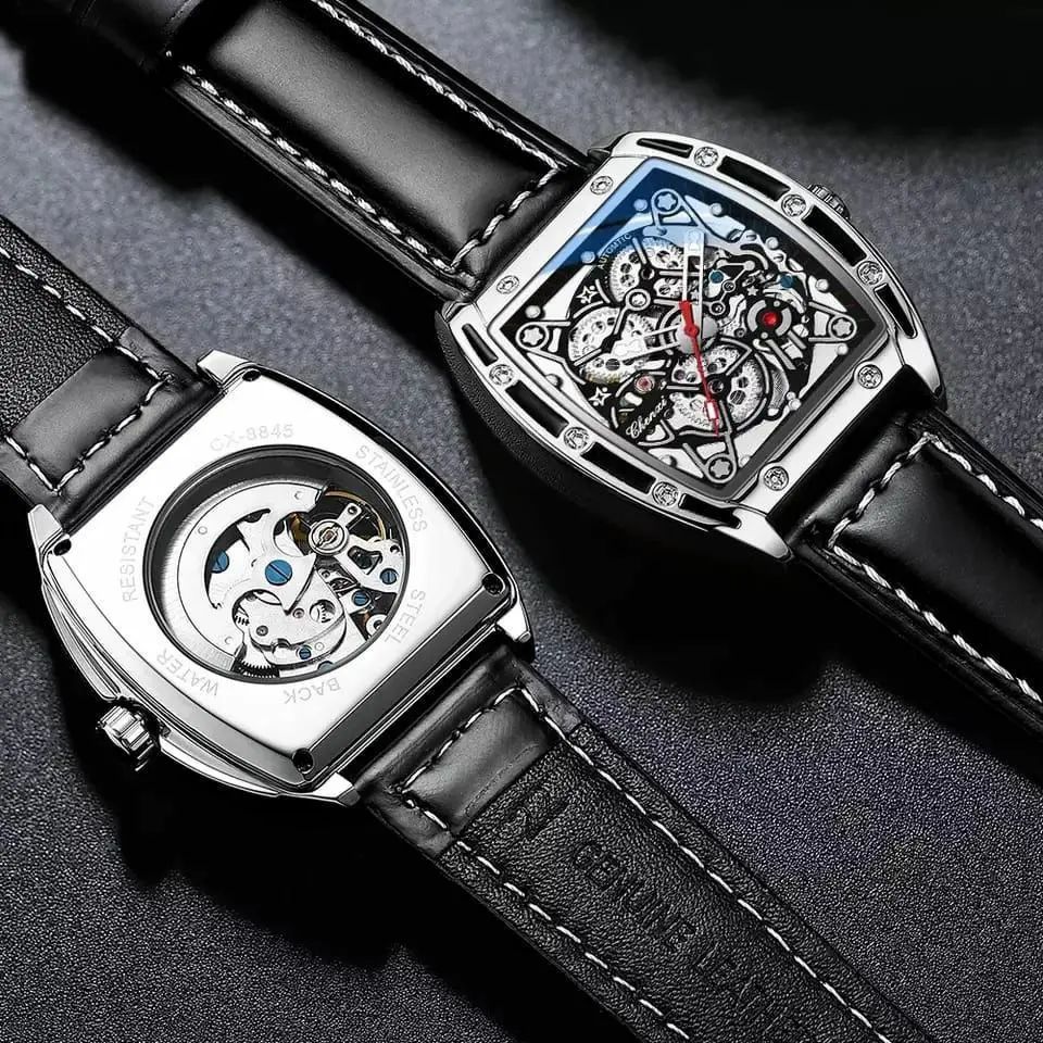 CHENXI Méquanique Automatique Carré Cuir noir - undefined - Thumbnail 8